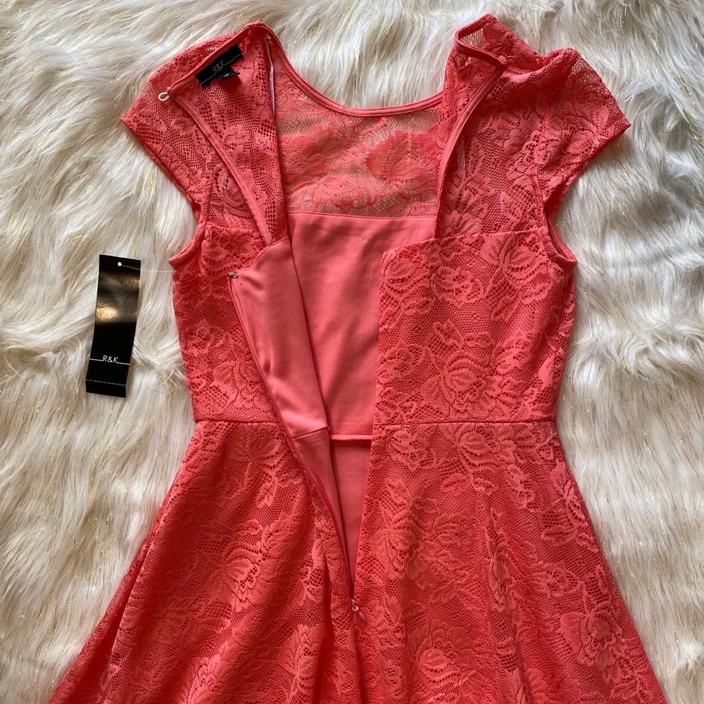 R&K Coral Lace Dress - Picture 5 of 8